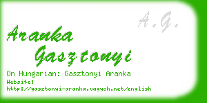 aranka gasztonyi business card